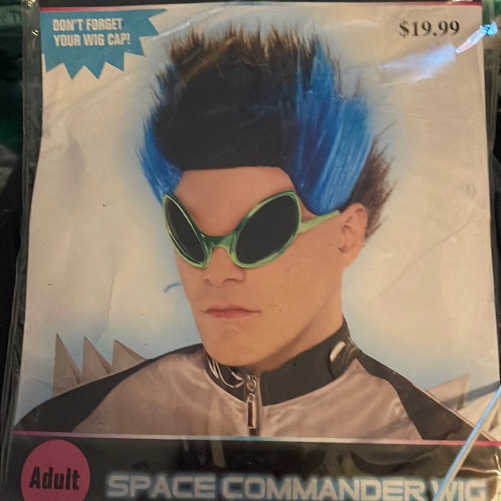 Adult space commander wig